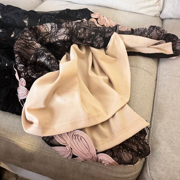 JS Collections Soutache Quill Overlay Lace Dress Sz 16 Midi Whimsygoth Wedding - Picture 16 of 16